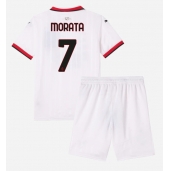 AC Milan Alvaro Morata #7 Udebanetrøje Børn 2024-25 Kortærmet (+ Korte bukser)