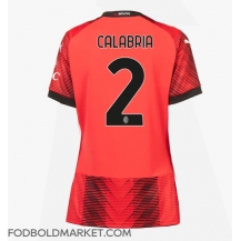 AC Milan Davide Calabria #2 Hjemmebanetrøje Dame 2023-24 Kortærmet