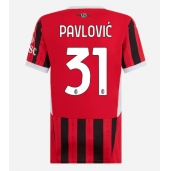 AC Milan Strahinja Pavlovic #31 Hjemmebanetrøje Dame 2024-25 Kortærmet