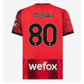 AC Milan Yunus Musah #80 Hjemmebanetrøje 2023-24 Kortærmet