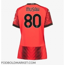 AC Milan Yunus Musah #80 Hjemmebanetrøje Dame 2023-24 Kortærmet