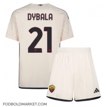 AS Roma Paulo Dybala #21 Udebanetrøje Børn 2023-24 Kortærmet (+ Korte bukser)