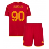 AS Roma Romelu Lukaku #90 Hjemmebanetrøje Børn 2023-24 Kortærmet (+ Korte bukser)