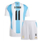 Argentina Angel Di Maria #11 Hjemmebanetrøje Børn Copa America 2024 Kortærmet (+ Korte bukser)