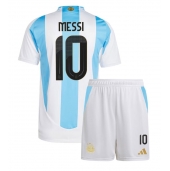 Argentina Lionel Messi #10 Hjemmebanetrøje Børn Copa America 2024 Kortærmet (+ Korte bukser)