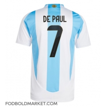 Argentina Rodrigo De Paul #7 Hjemmebanetrøje Copa America 2024 Kortærmet