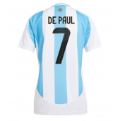 Argentina Rodrigo De Paul #7 Hjemmebanetrøje Dame Copa America 2024 Kortærmet