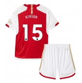 Arsenal Jakub Kiwior #15 Hjemmebanetrøje Børn 2023-24 Kortærmet (+ Korte bukser)