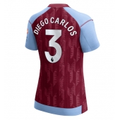 Aston Villa Diego Carlos #3 Hjemmebanetrøje Dame 2023-24 Kortærmet