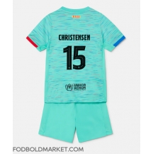 Barcelona Andreas Christensen #15 Tredjetrøje Børn 2023-24 Kortærmet (+ Korte bukser)