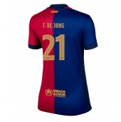 Barcelona Frenkie de Jong #21 Hjemmebanetrøje Dame 2024-25 Kortærmet