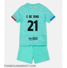 Barcelona Frenkie de Jong #21 Tredjetrøje Børn 2023-24 Kortærmet (+ Korte bukser)