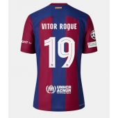 Barcelona Vitor Roque #19 Hjemmebanetrøje 2023-24 Kortærmet