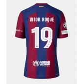 Barcelona Vitor Roque #19 Hjemmebanetrøje Dame 2023-24 Kortærmet