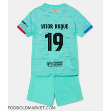 Barcelona Vitor Roque #19 Tredjetrøje Børn 2023-24 Kortærmet (+ Korte bukser)