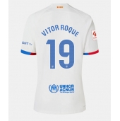 Barcelona Vitor Roque #19 Udebanetrøje Dame 2023-24 Kortærmet