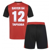 Bayer Leverkusen Edmond Tapsoba #12 Hjemmebanetrøje Børn 2024-25 Kortærmet (+ Korte bukser)