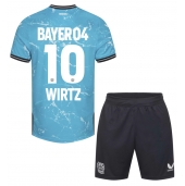 Bayer Leverkusen Florian Wirtz #10 Tredjetrøje Børn 2023-24 Kortærmet (+ Korte bukser)