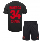 Bayer Leverkusen Granit Xhaka #34 Hjemmebanetrøje Børn 2023-24 Kortærmet (+ Korte bukser)