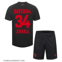 Bayer Leverkusen Granit Xhaka #34 Hjemmebanetrøje Børn 2023-24 Kortærmet (+ Korte bukser)