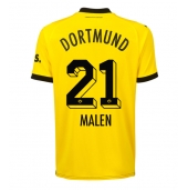 Borussia Dortmund Donyell Malen #21 Hjemmebanetrøje 2023-24 Kortærmet