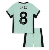 Chelsea Enzo Fernandez #8 Tredjetrøje Børn 2023-24 Kortærmet (+ Korte bukser)