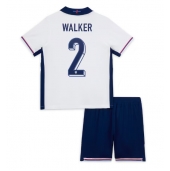 England Kyle Walker #2 Hjemmebanetrøje Børn EM 2024 Kortærmet (+ Korte bukser)