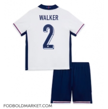 England Kyle Walker #2 Hjemmebanetrøje Børn EM 2024 Kortærmet (+ Korte bukser)