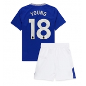 Everton Ashley Young #18 Hjemmebanetrøje Børn 2024-25 Kortærmet (+ Korte bukser)