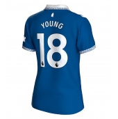 Everton Ashley Young #18 Hjemmebanetrøje Dame 2023-24 Kortærmet