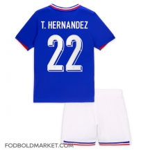 Frankrig Theo Hernandez #22 Hjemmebanetrøje Børn EM 2024 Kortærmet (+ Korte bukser)