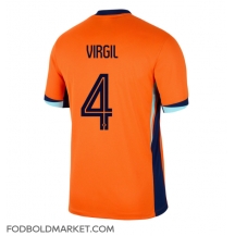 Holland Virgil van Dijk #4 Hjemmebanetrøje EM 2024 Kortærmet