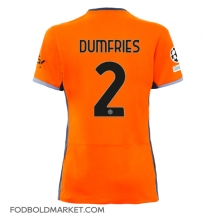 Inter Milan Denzel Dumfries #2 Tredjetrøje Dame 2023-24 Kortærmet