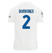 Inter Milan Denzel Dumfries #2 Udebanetrøje 2023-24 Kortærmet