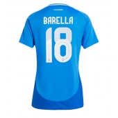 Italien Nicolo Barella #18 Hjemmebanetrøje Dame EM 2024 Kortærmet