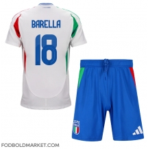 Italien Nicolo Barella #18 Udebanetrøje Børn EM 2024 Kortærmet (+ Korte bukser)