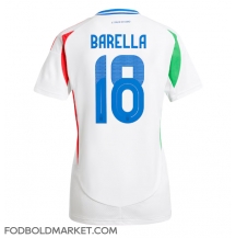 Italien Nicolo Barella #18 Udebanetrøje Dame EM 2024 Kortærmet