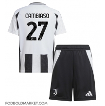 Juventus Andrea Cambiaso #27 Hjemmebanetrøje Børn 2024-25 Kortærmet (+ Korte bukser)