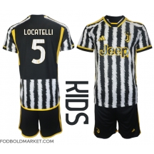 Juventus Manuel Locatelli #5 Hjemmebanetrøje Børn 2023-24 Kortærmet (+ Korte bukser)