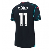 Manchester City Jeremy Doku #11 Tredjetrøje Dame 2023-24 Kortærmet