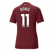 Manchester City Jeremy Doku #11 Tredjetrøje Dame 2024-25 Kortærmet