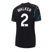 Manchester City Kyle Walker #2 Tredjetrøje Dame 2023-24 Kortærmet