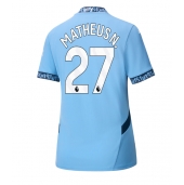 Manchester City Matheus Nunes #27 Hjemmebanetrøje Dame 2024-25 Kortærmet