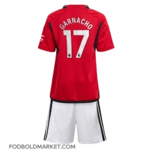 Manchester United Alejandro Garnacho #17 Hjemmebanetrøje Børn 2023-24 Kortærmet (+ Korte bukser)