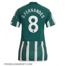 Manchester United Bruno Fernandes #8 Udebanetrøje Dame 2023-24 Kortærmet