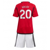 Manchester United Diogo Dalot #20 Hjemmebanetrøje Børn 2023-24 Kortærmet (+ Korte bukser)