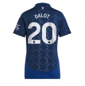 Manchester United Diogo Dalot #20 Udebanetrøje Dame 2024-25 Kortærmet