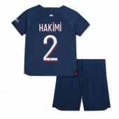 Paris Saint-Germain Achraf Hakimi #2 Hjemmebanetrøje Børn 2023-24 Kortærmet (+ Korte bukser)