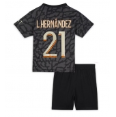 Paris Saint-Germain Lucas Hernandez #21 Tredjetrøje Børn 2023-24 Kortærmet (+ Korte bukser)