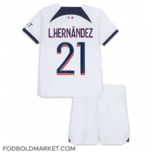 Paris Saint-Germain Lucas Hernandez #21 Udebanetrøje Børn 2023-24 Kortærmet (+ Korte bukser)